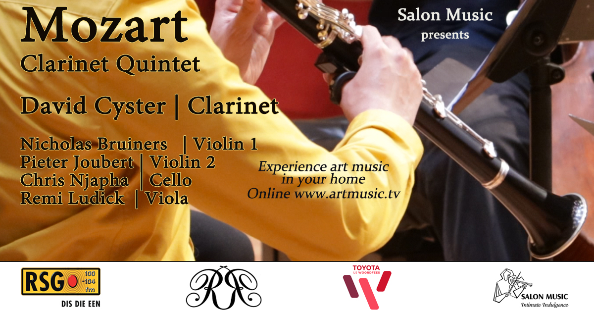 Mozart Clarinet Quintet. Salon Music. Woordfees Thumbnail